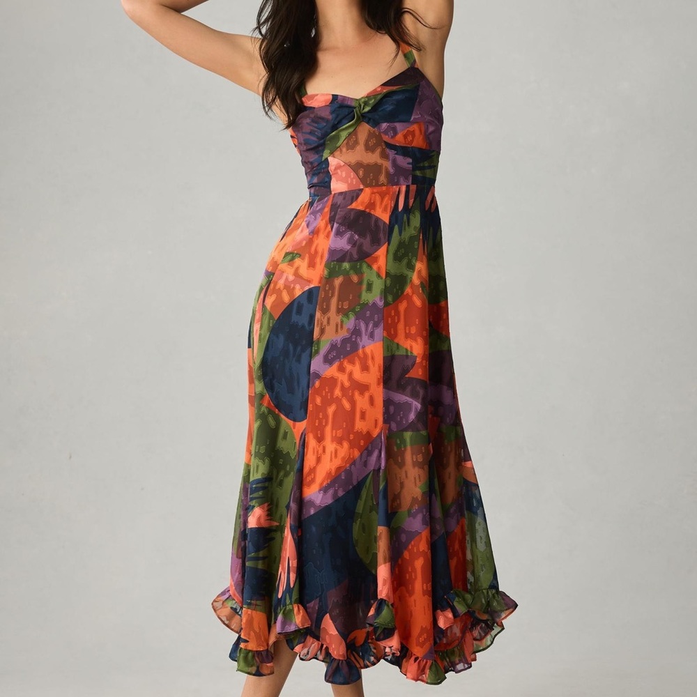 Hutch Printed midi dress M petite